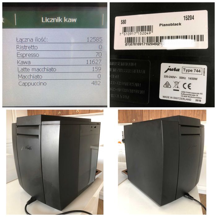 Ekspres Jura S80 Piano Black + Smart Connect / model: 15204 /