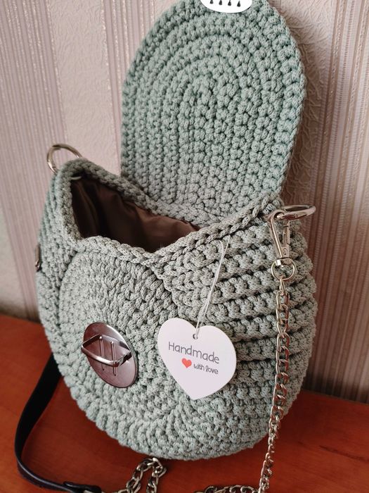 Torebka Oreo, ręcznie wykonana na szydełku, Handmade