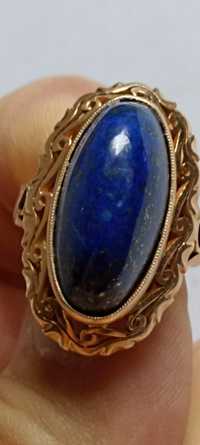 Złoty pierścień Warmet JPU 47 Lapis lazuli PRL.