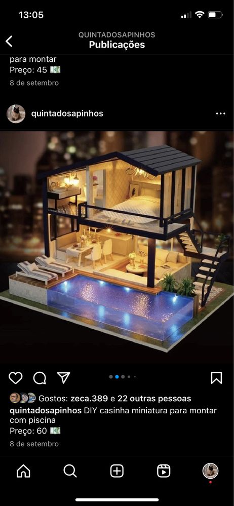 PROMOCAO DIY casinha para montar, com dois andares e piscina