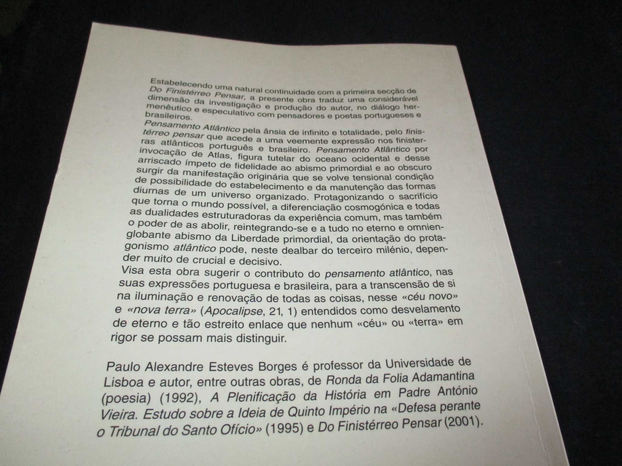 Livro Pensamento Atlântico Estudos Gerais Paulo Borges