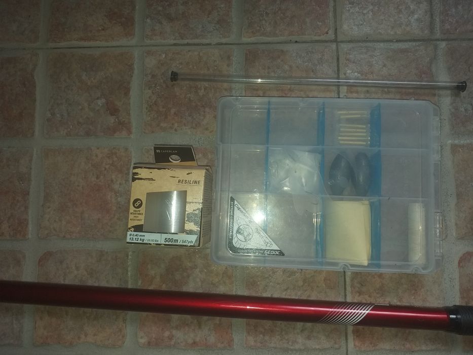 Cana de pesca e conjunto