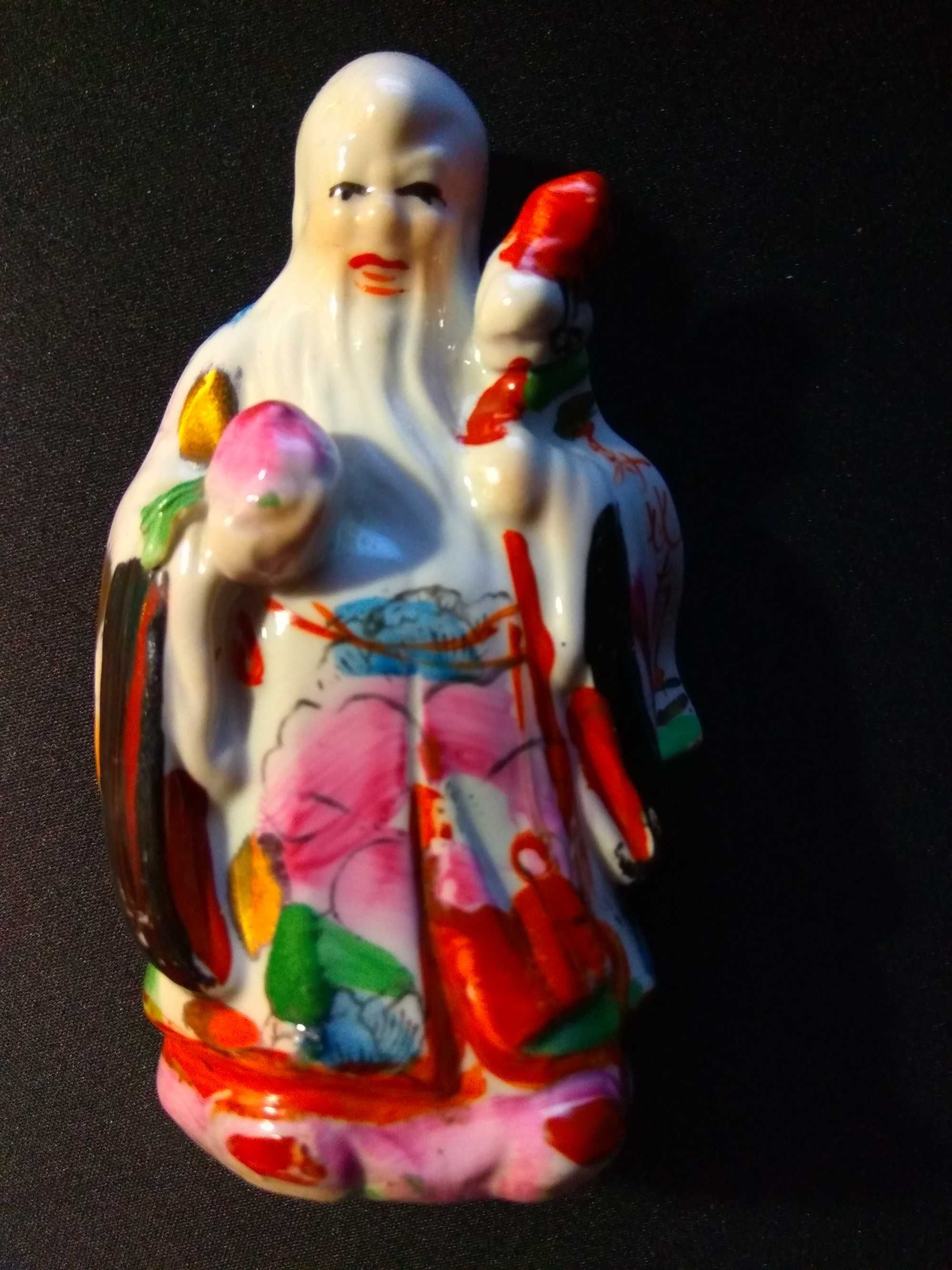 Dwie figurki Chińska stara porcelana lata 60 -te ręczny malunek sygn
