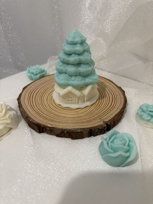 Vela pinheiro com casinhas