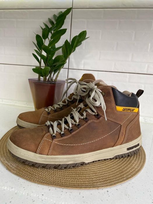 Чоловічі черевики Caterpillar Apa Hi. Ботинки кожание шкіряні CAT 46р