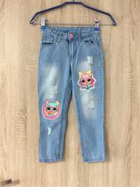 Spodnie dżinsy dla dziewczynki L.O.L. Suprise rozmiar 110