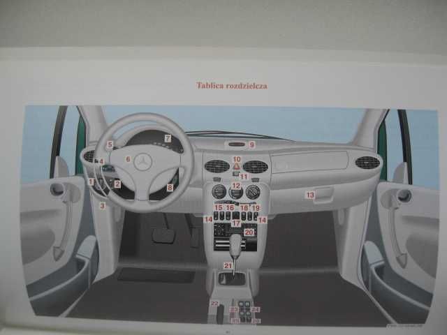 MERCEDES W168 A Klasa 97-01 Polska instrukcja obsługi kolorowa w ETUI