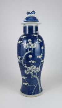 Jarra porcelana da China - flor amendoeira - Séc. XIX - 33 cm
