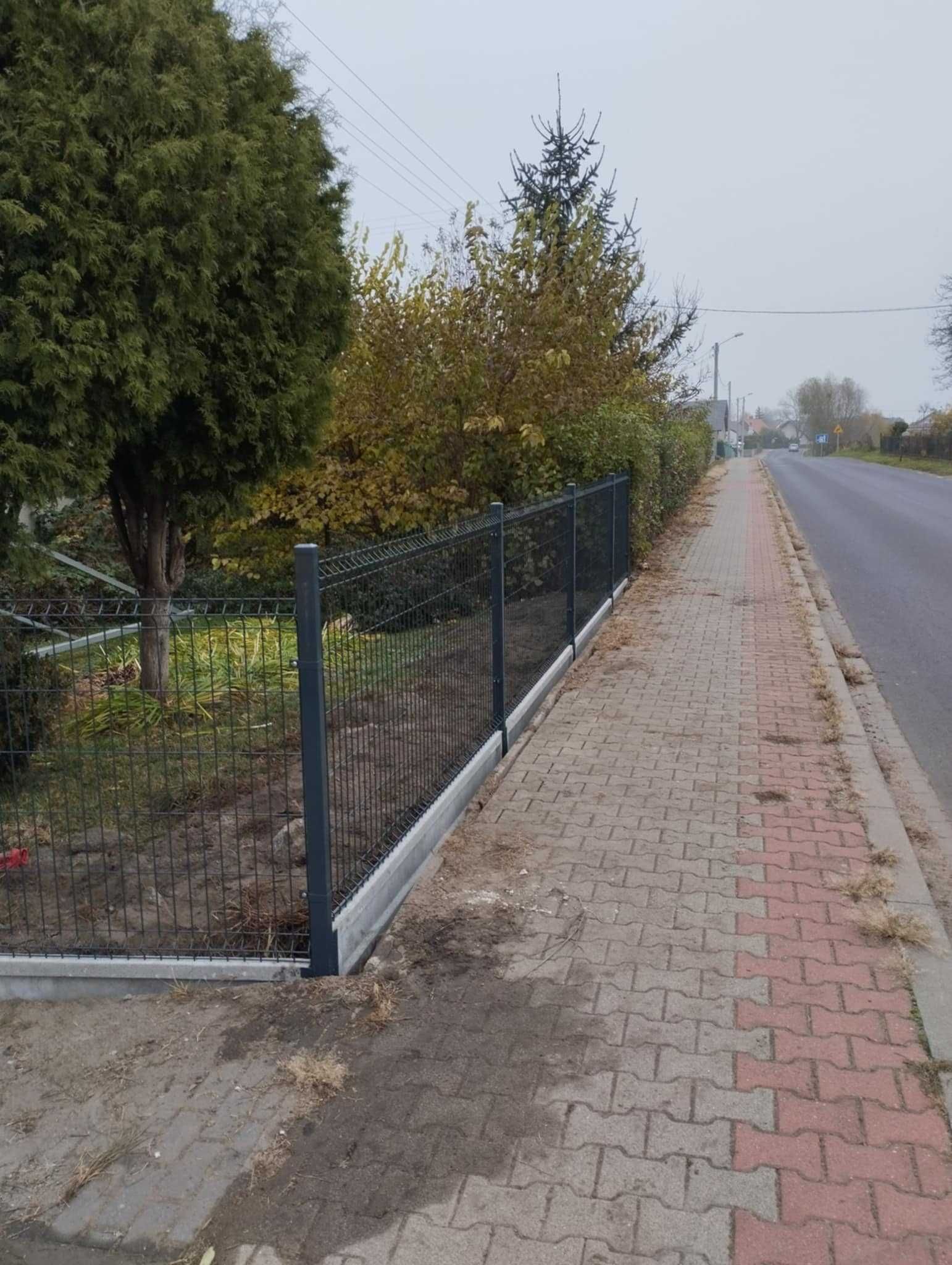 Montaż płot panelowy betonowy tymczasowy gabionowy ogrodzenie