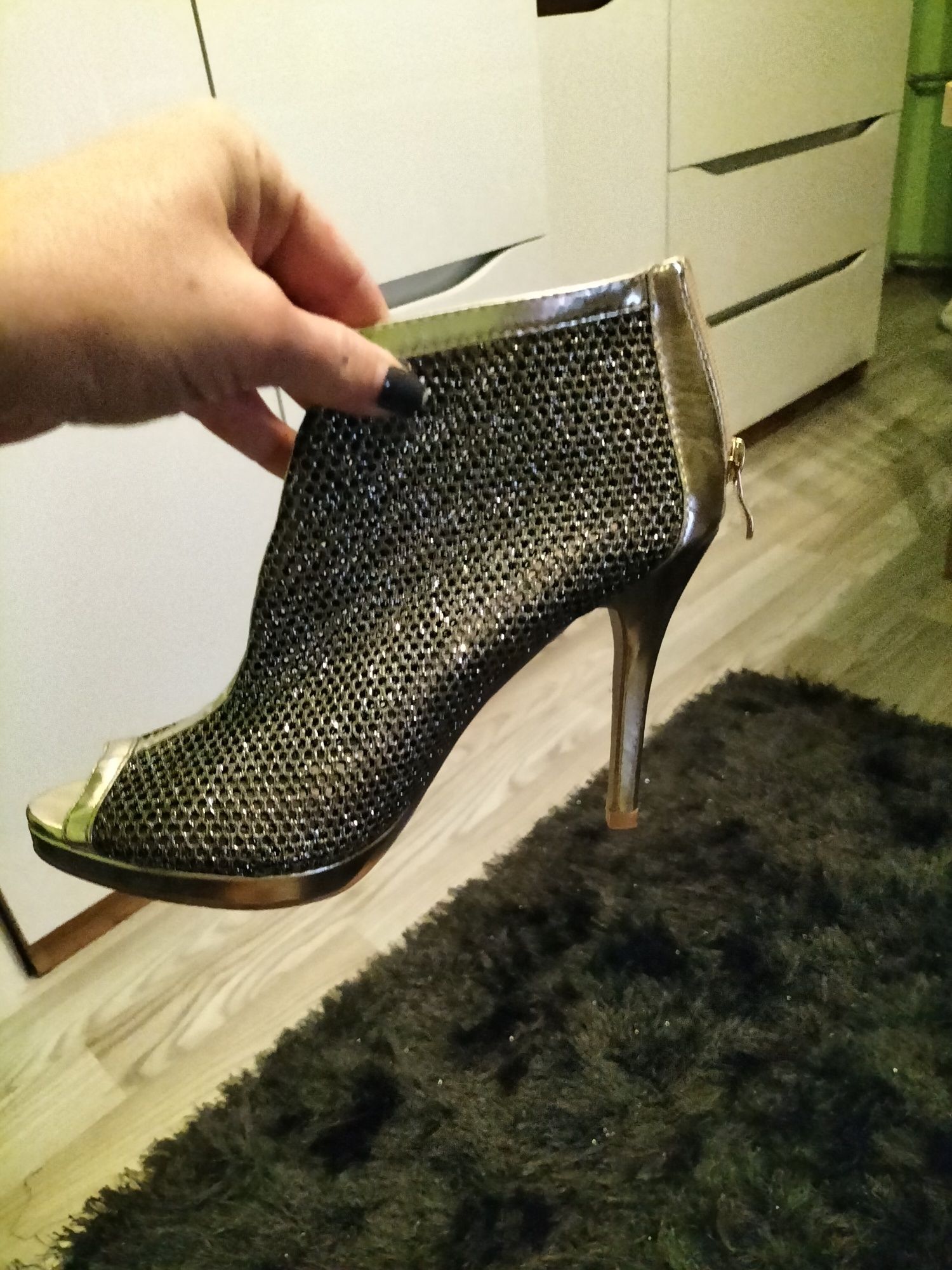 Buty Zjawiskowe Eleganckie Wizytowe Sylwestrowe