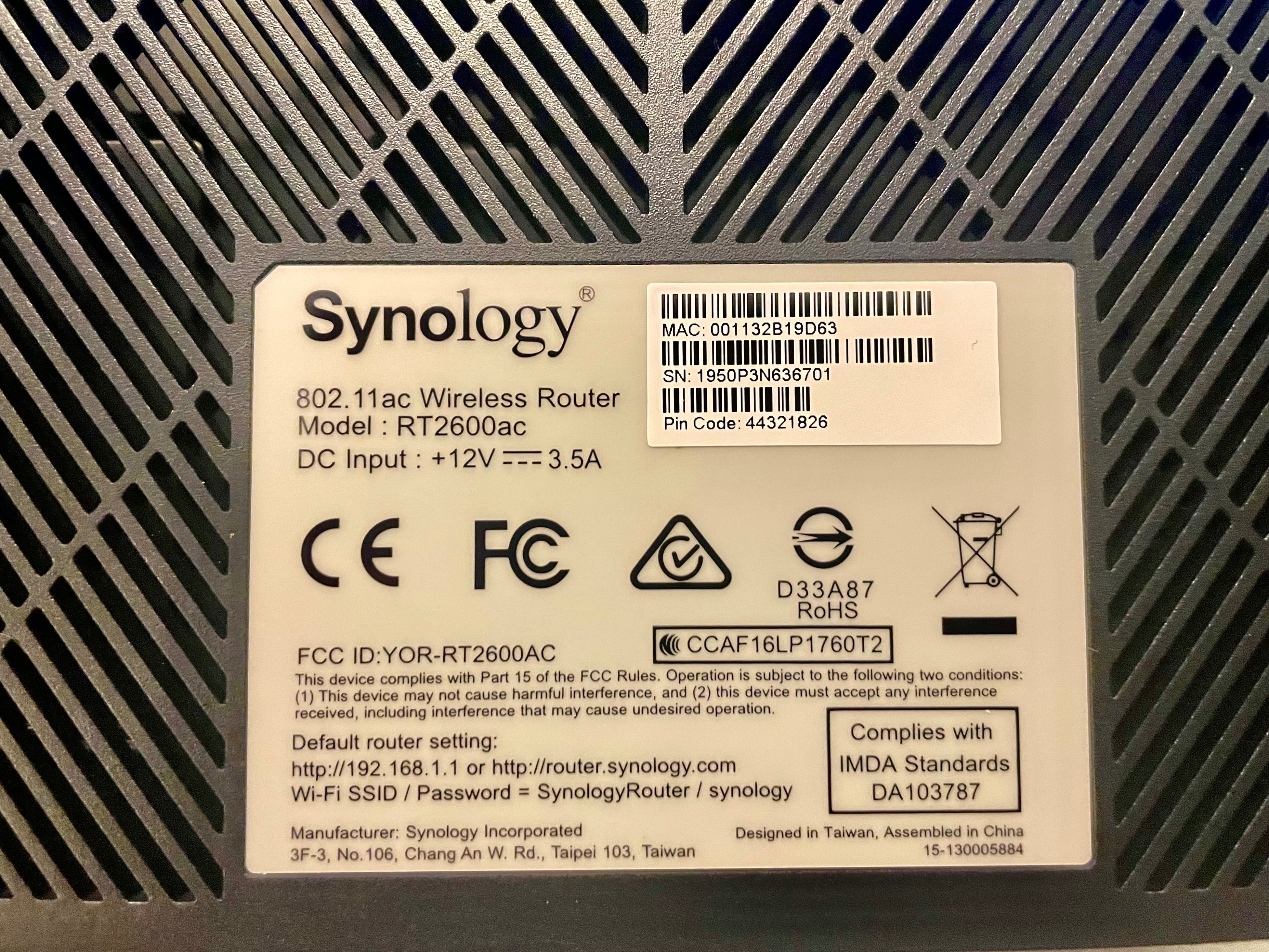 Router Synology RT2600ac