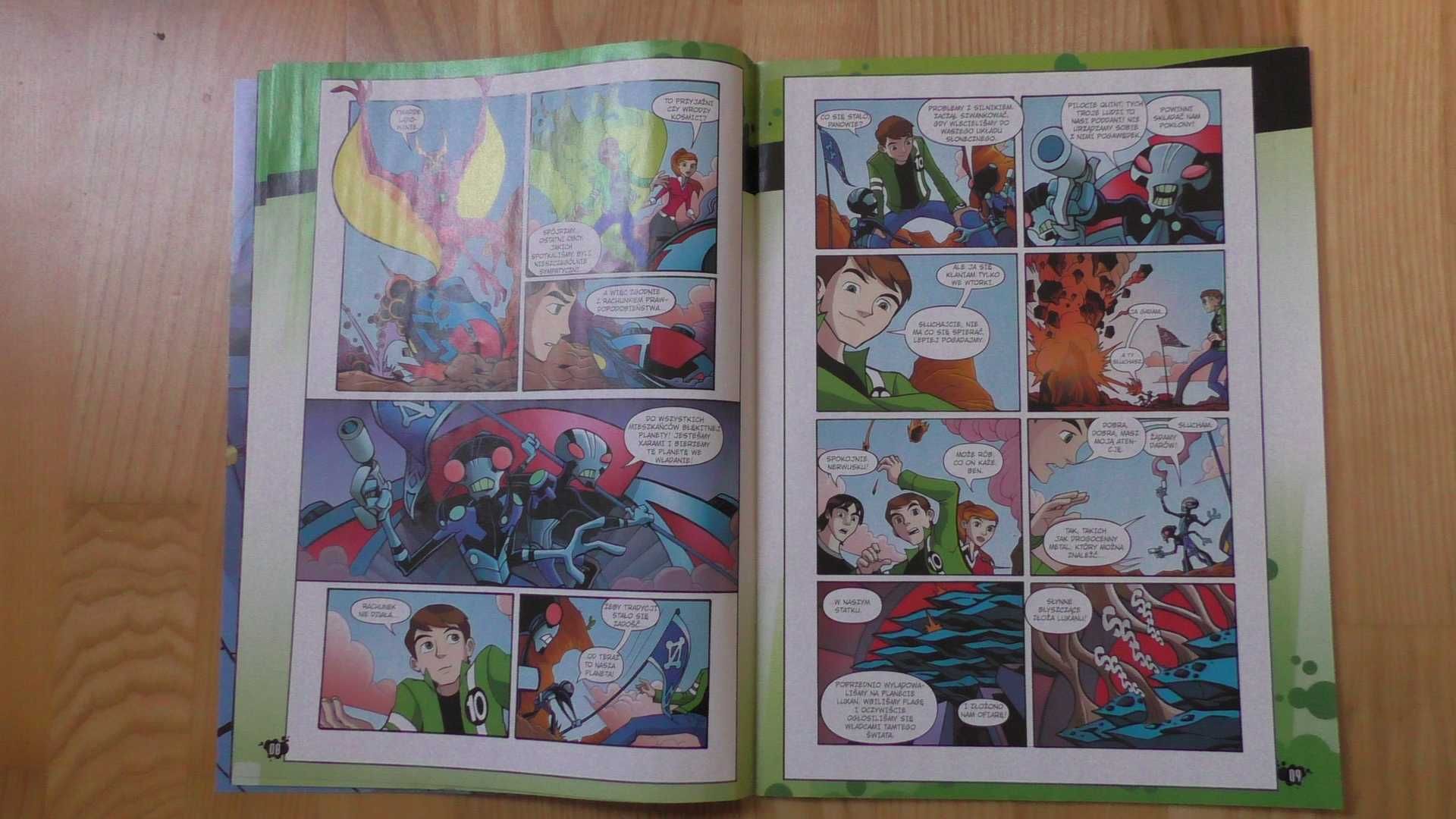 Ben 10 magazyn 2 szt + plan lekcji + naklejki
