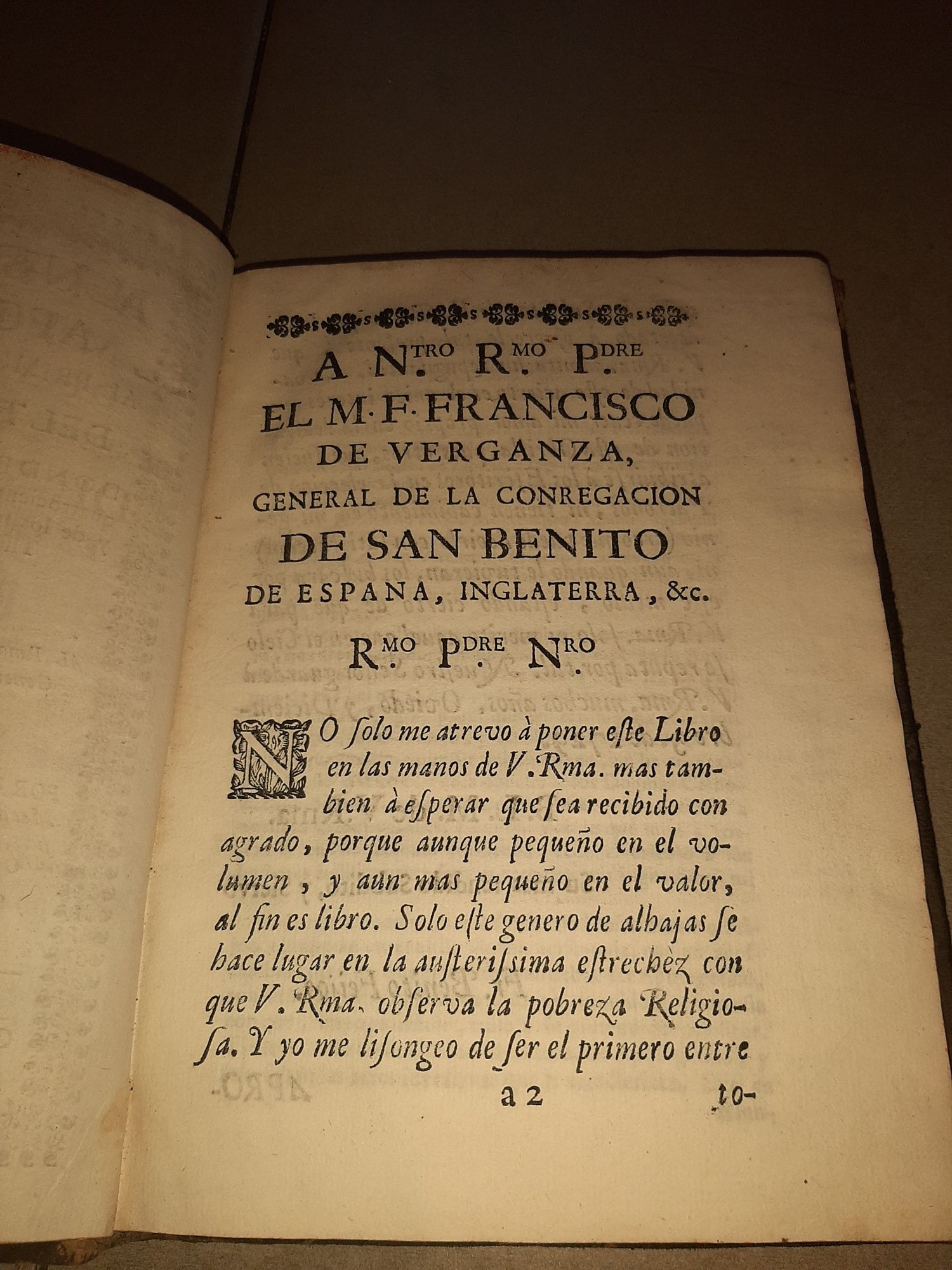 Antigo Livro Religioso Ano 1729
