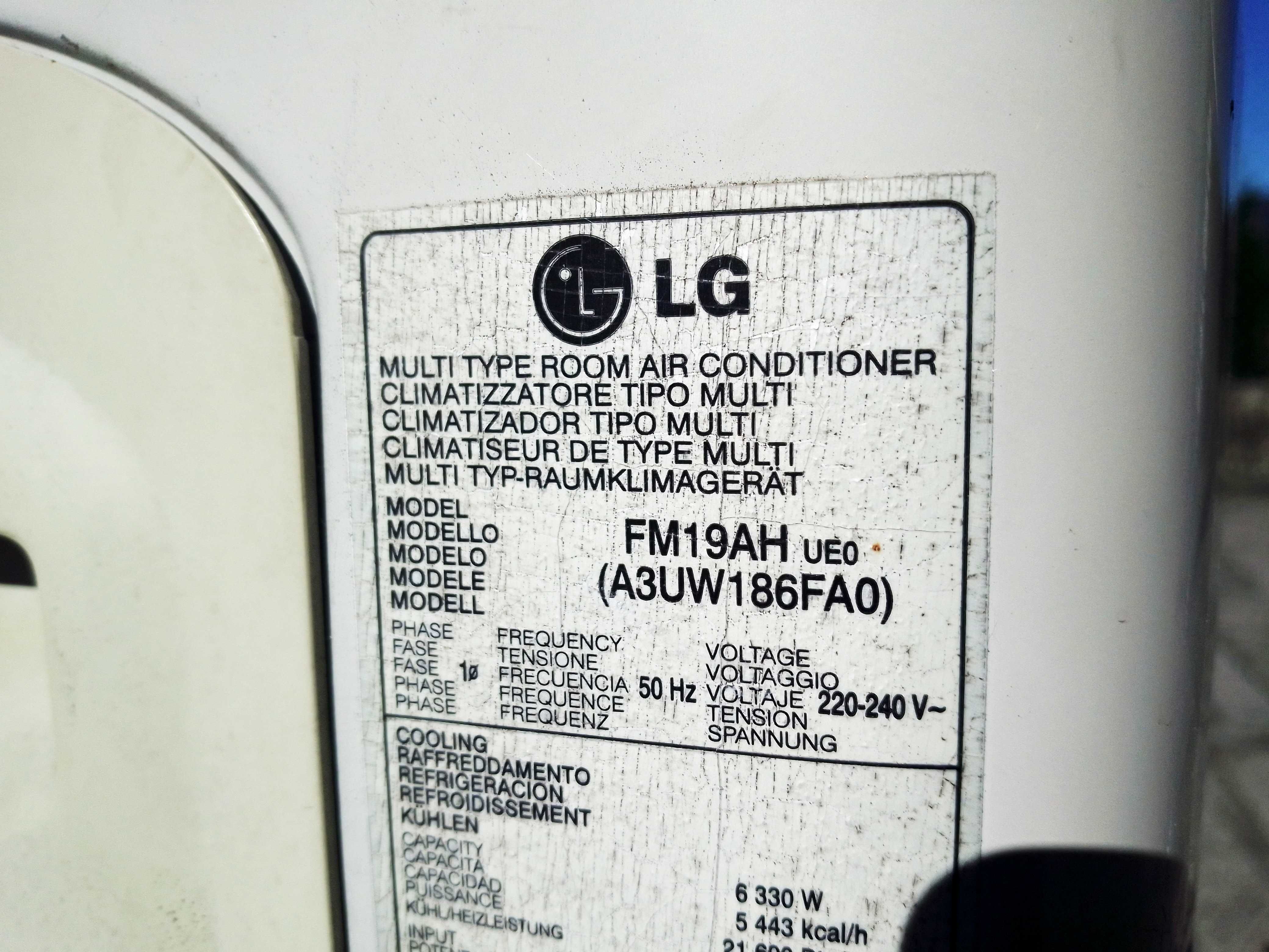 Máquina de Ar Condicionado LG FM19AH com 3 Aparelhos