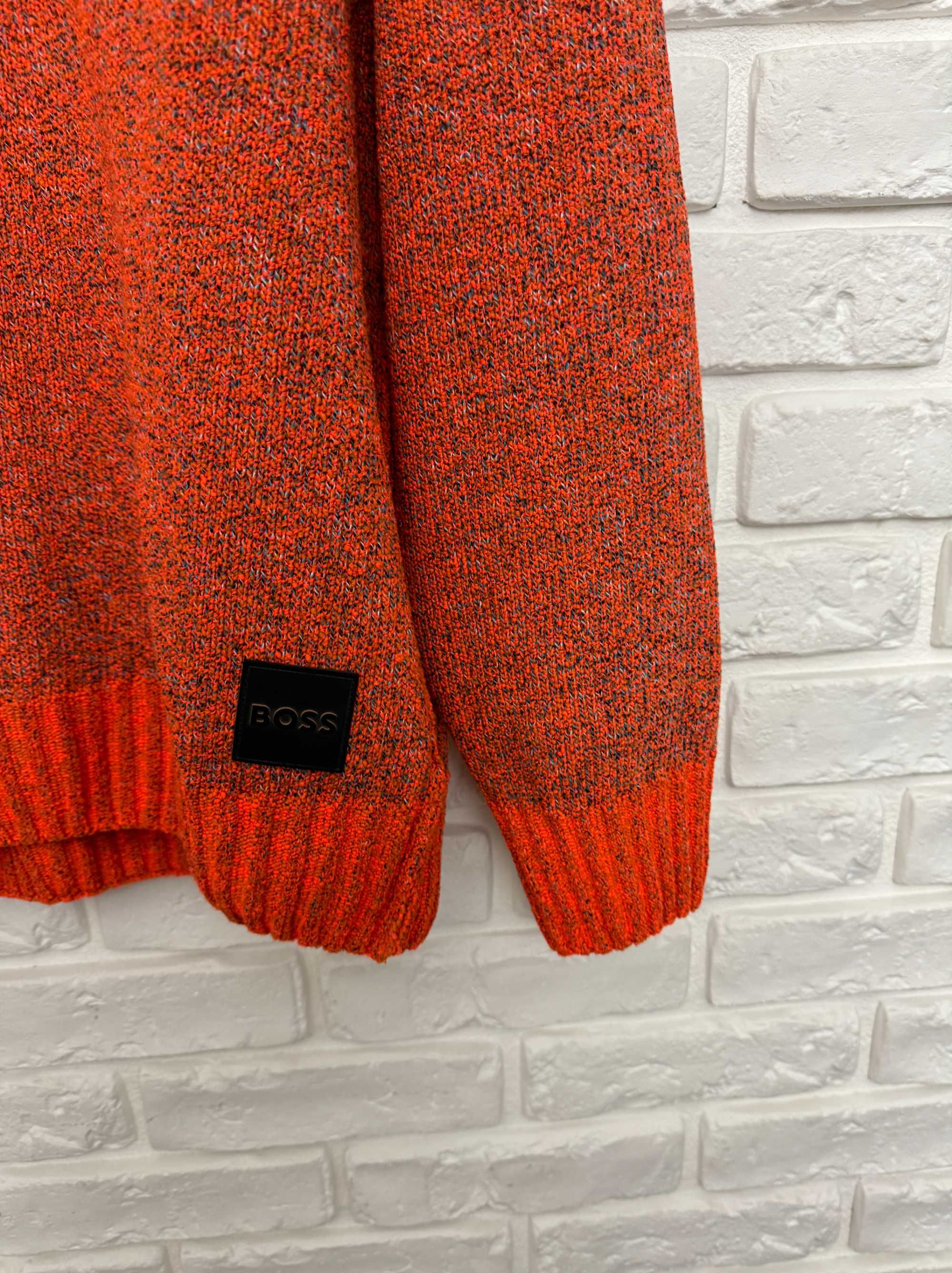 Sweter Męski BOSS Orange Relaxed-Fit Sweater Small Logo Flecked XL