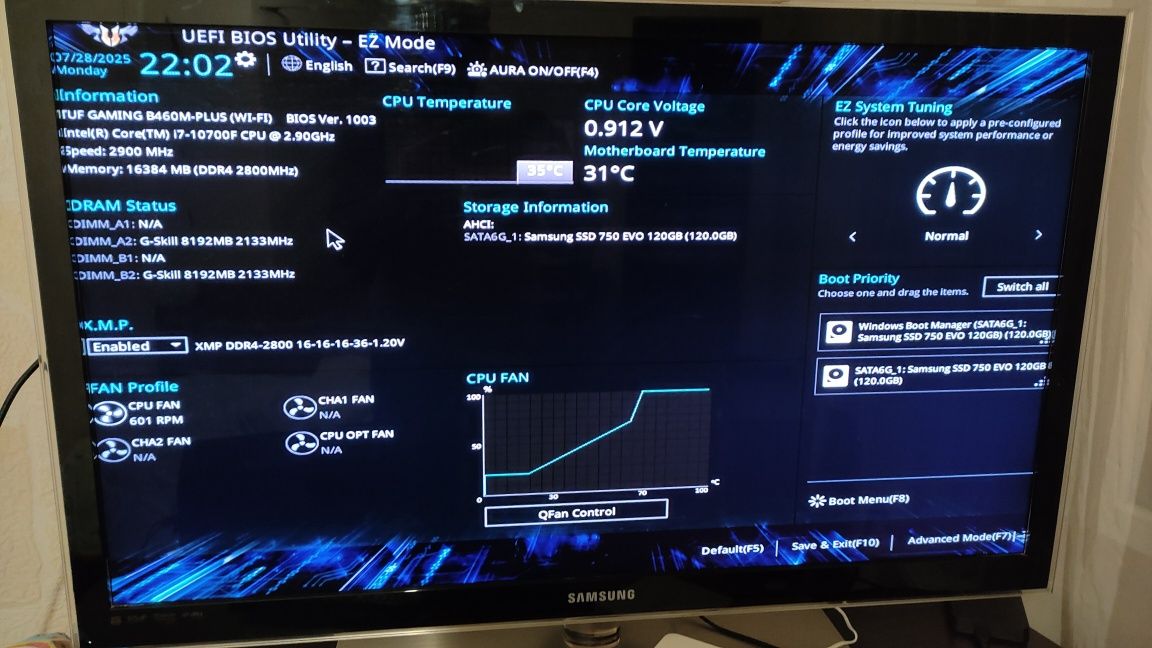 комп'ютер Intel i7-10700F +  GTX 1070 Ti 8Gb