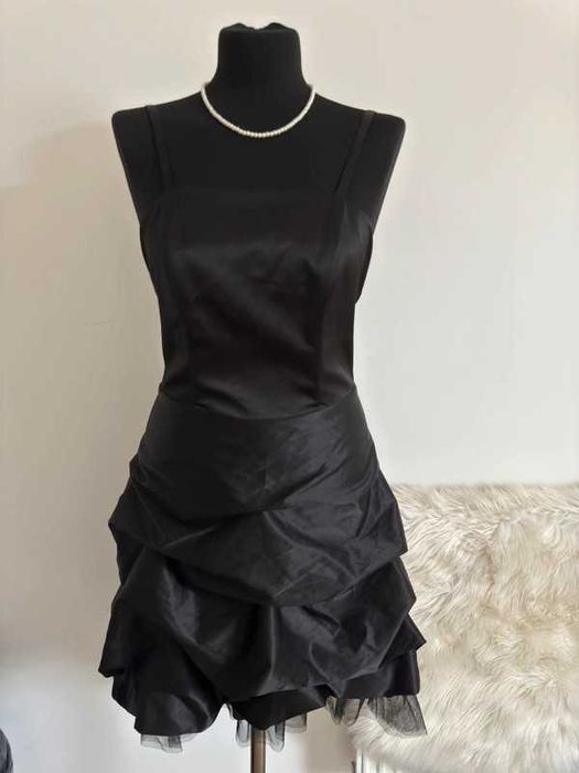 Sukienka suknia wizytowa balowa z wiązaniem i suwakiem