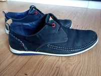 Półbuty męskie LASOCKI Casual 42 43 skóra 28 cm buty mokasyny nubuk