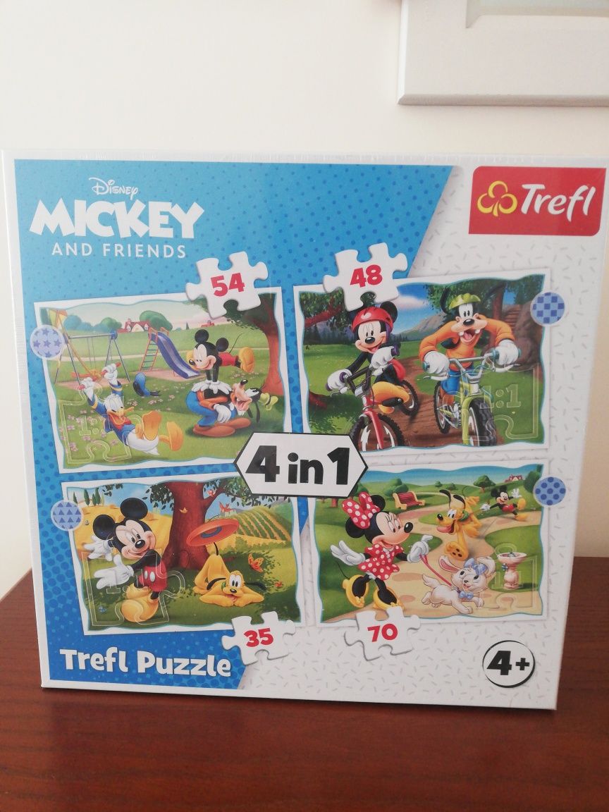 Trefl puzzle 4w1 myszka miki i przyjaciele disney
