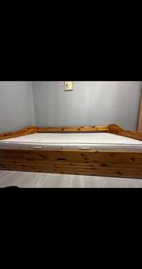 Łóżko drewniane 90x200 z materacem Janpol
