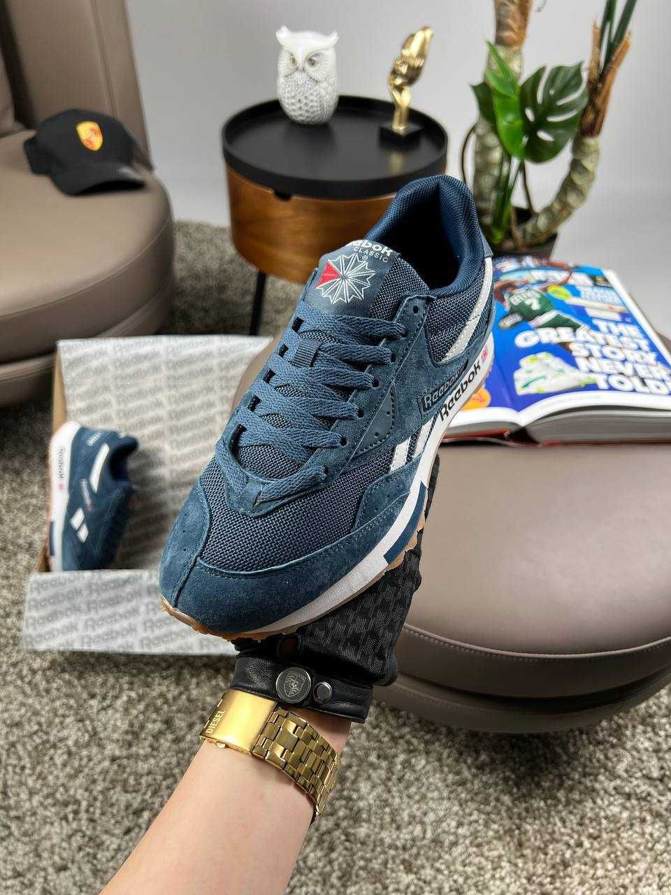 Чоловічі кросівки рібок Reebok Classic LX2200 Navy White [41-46]