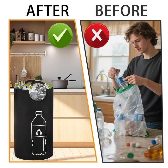 Torba z uchwytami do przechowywania butelek prania 72x38 cm