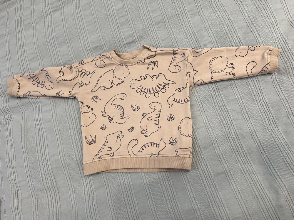 Bluza niemowlęca H&M r.80 oversize zwierzątka napy dinozaury