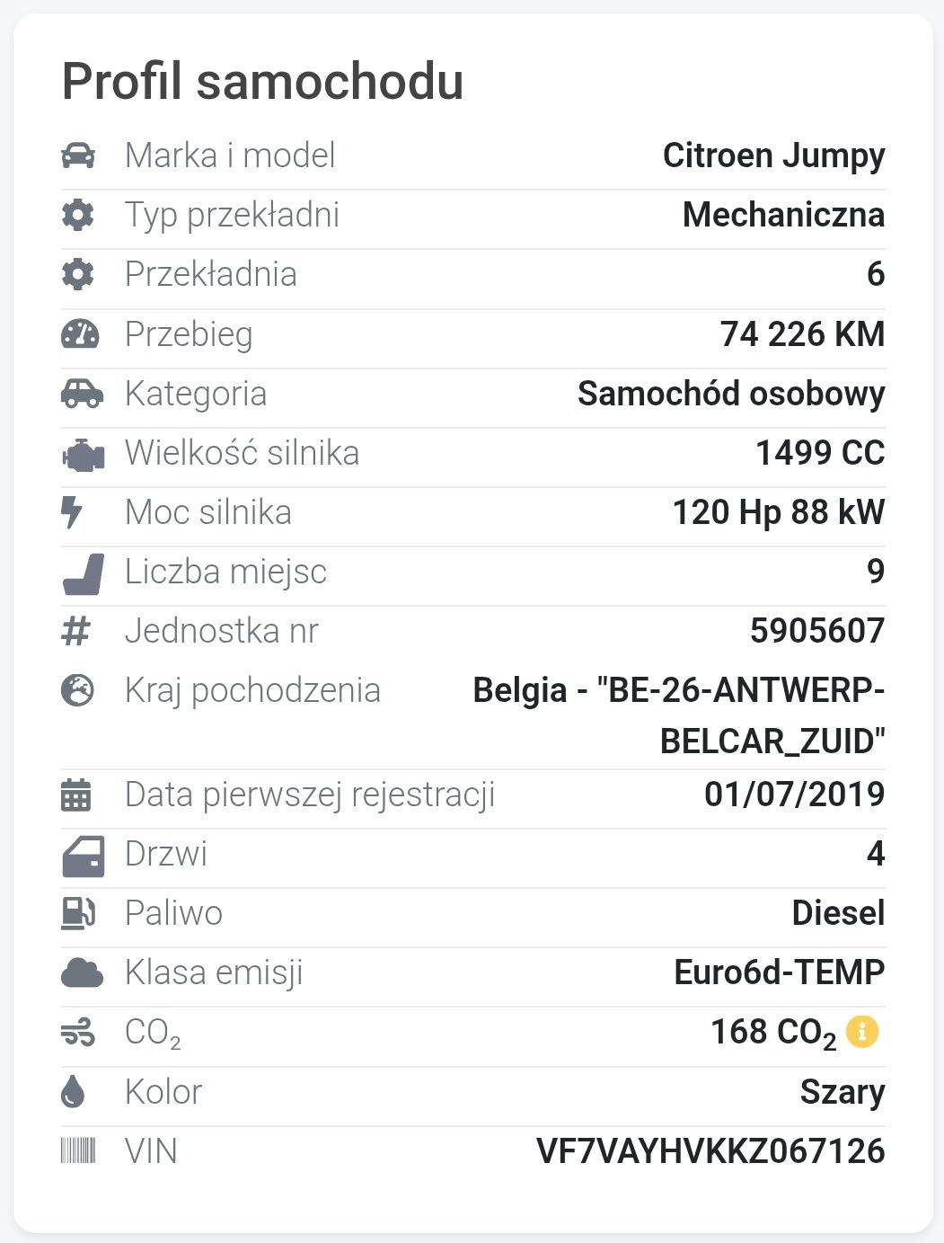 Wypożyczanie wynajem aut Bus 9 osobowy Citroen Jumpy