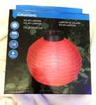 LAMPION solarny - czerwony