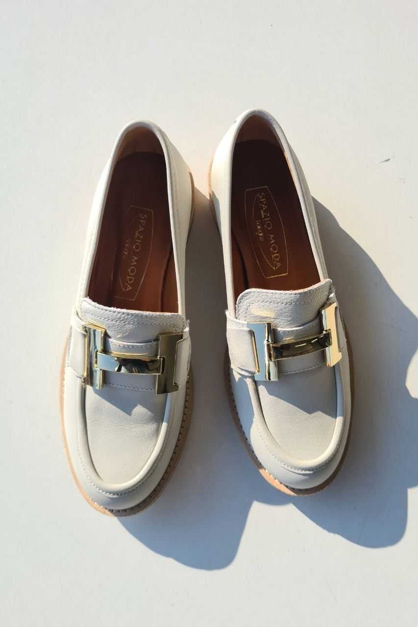 Buty skórzane włoskiej marki Spazio moda