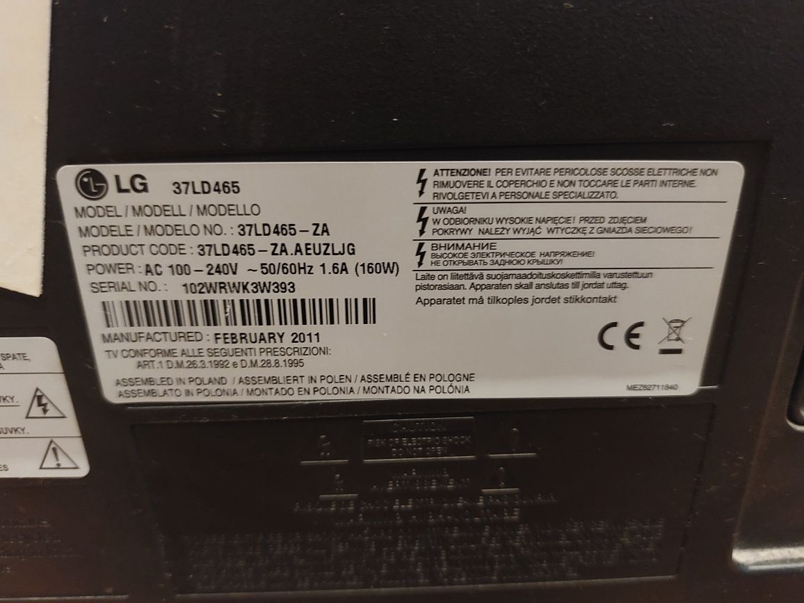 Telewizor LG 37 cali stan bardzo dobry