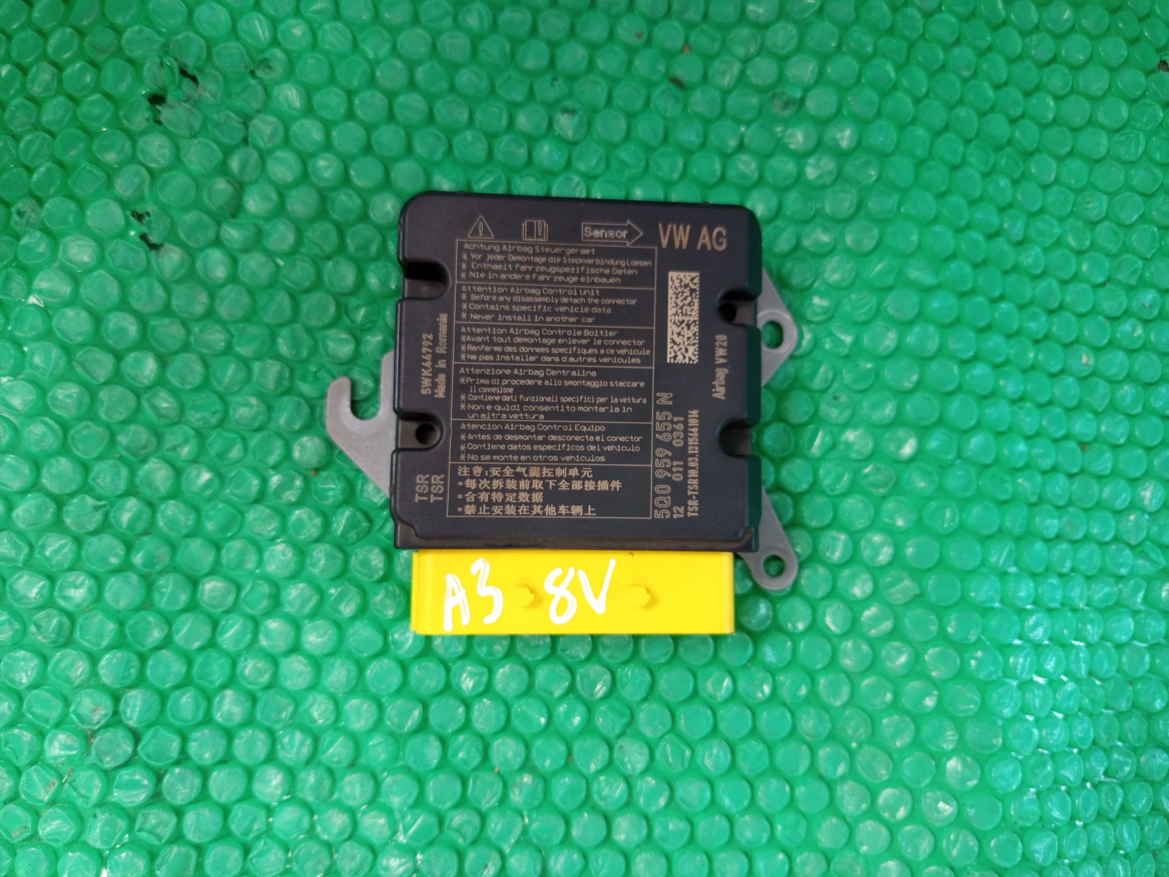 Moduł Sensor Airbag Poduszek Powietrznych 5Q0.959.655N AUDI A3 8V