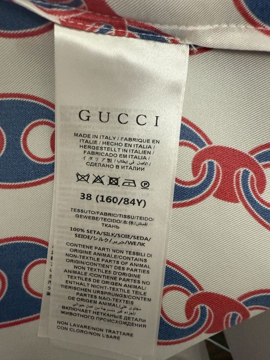 Рубашка gucci 100% шовк