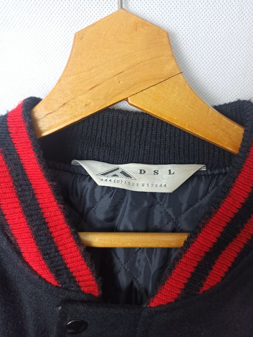 90s Vintage Wool Mac Tool Racing Varsity Jacket kurtka wełniana