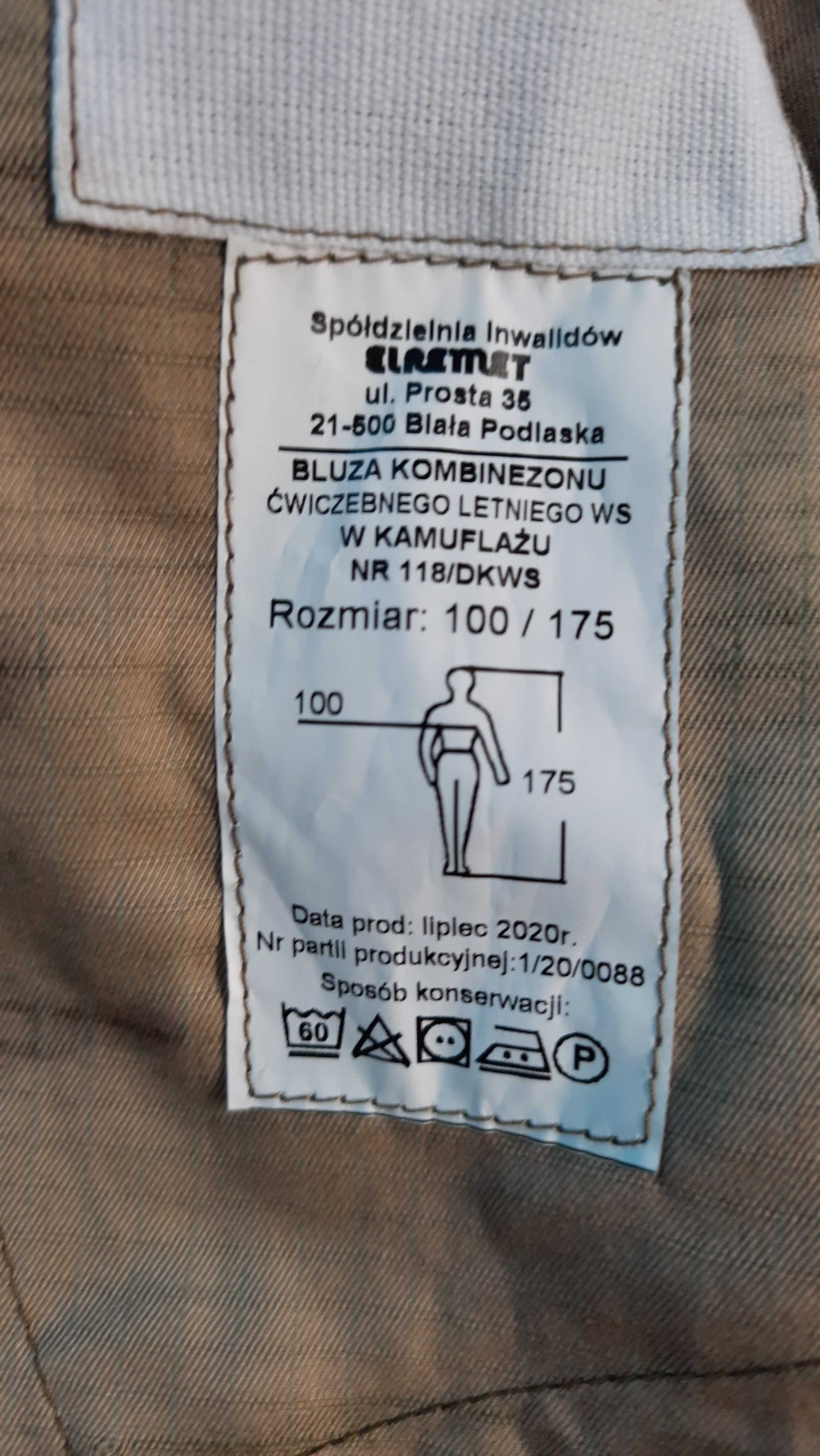 Bluza kombinezon ćwiczebny ws letni 118/dkws, rozm. 175/100.