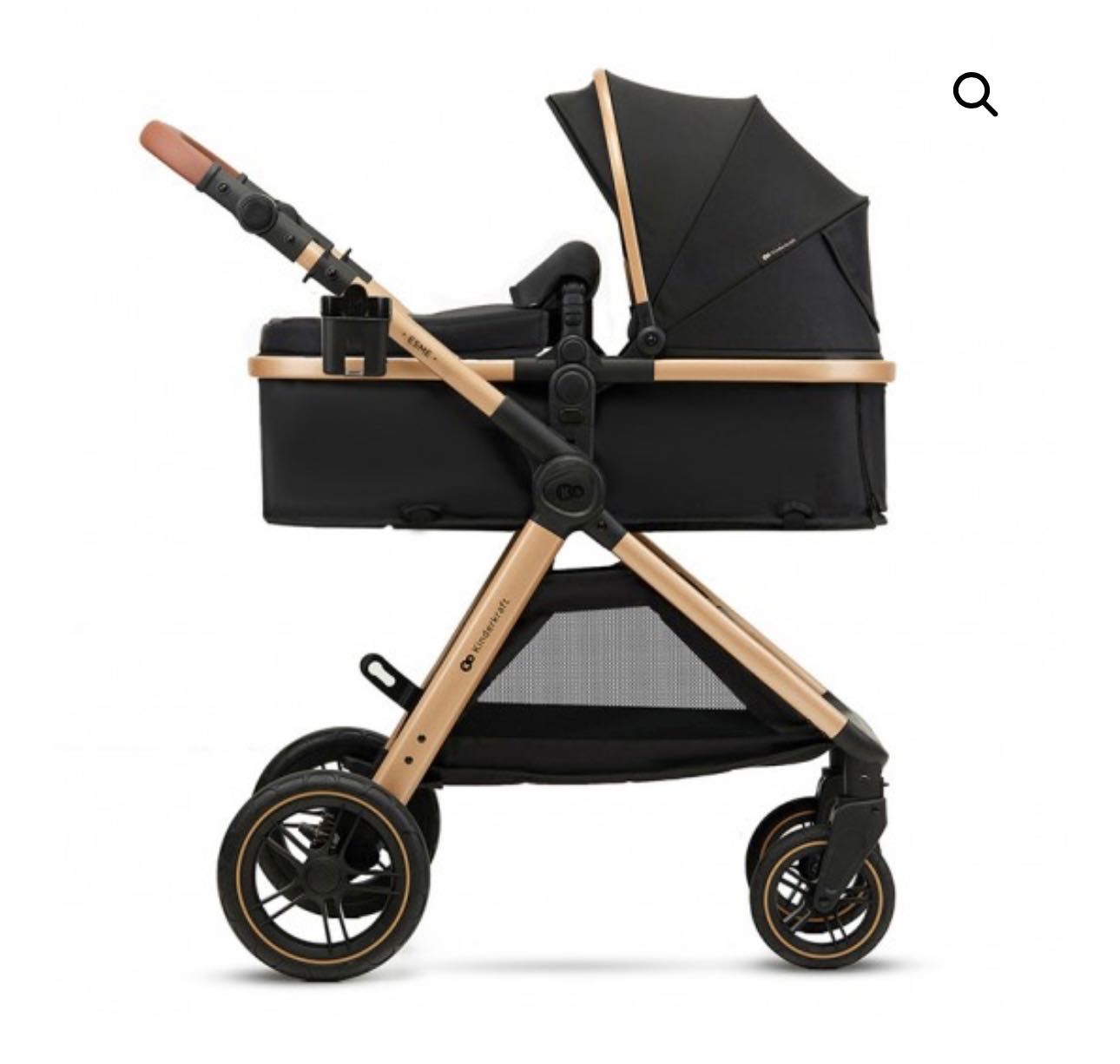 Carrinho Trio de Bebé – Kinderkraft Preto SEM OVO mas tem alcofa