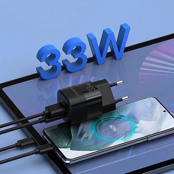 Ładowarka sieciowa Choetech Pd5006 GaN Usb-a / Usb-c 33w Pd Qc - czarn