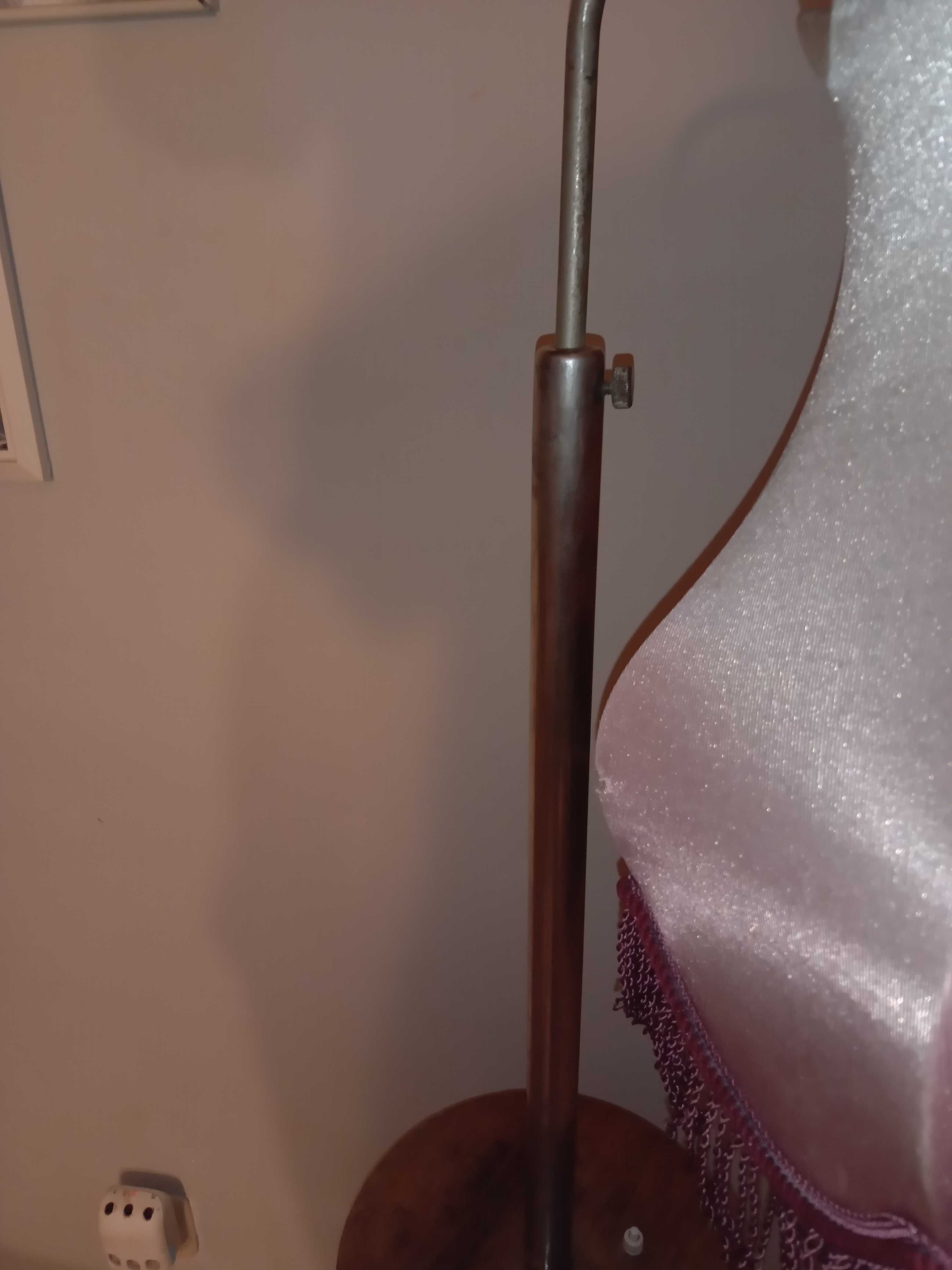 Lampa podłogowa z dwoma stoliczkami lata 50 PRL