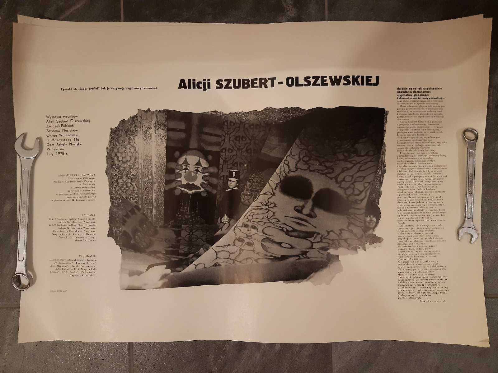 Alicja Szubert Olszewska Plakat wystawa rysunki Super-grafiki 1978 PRL