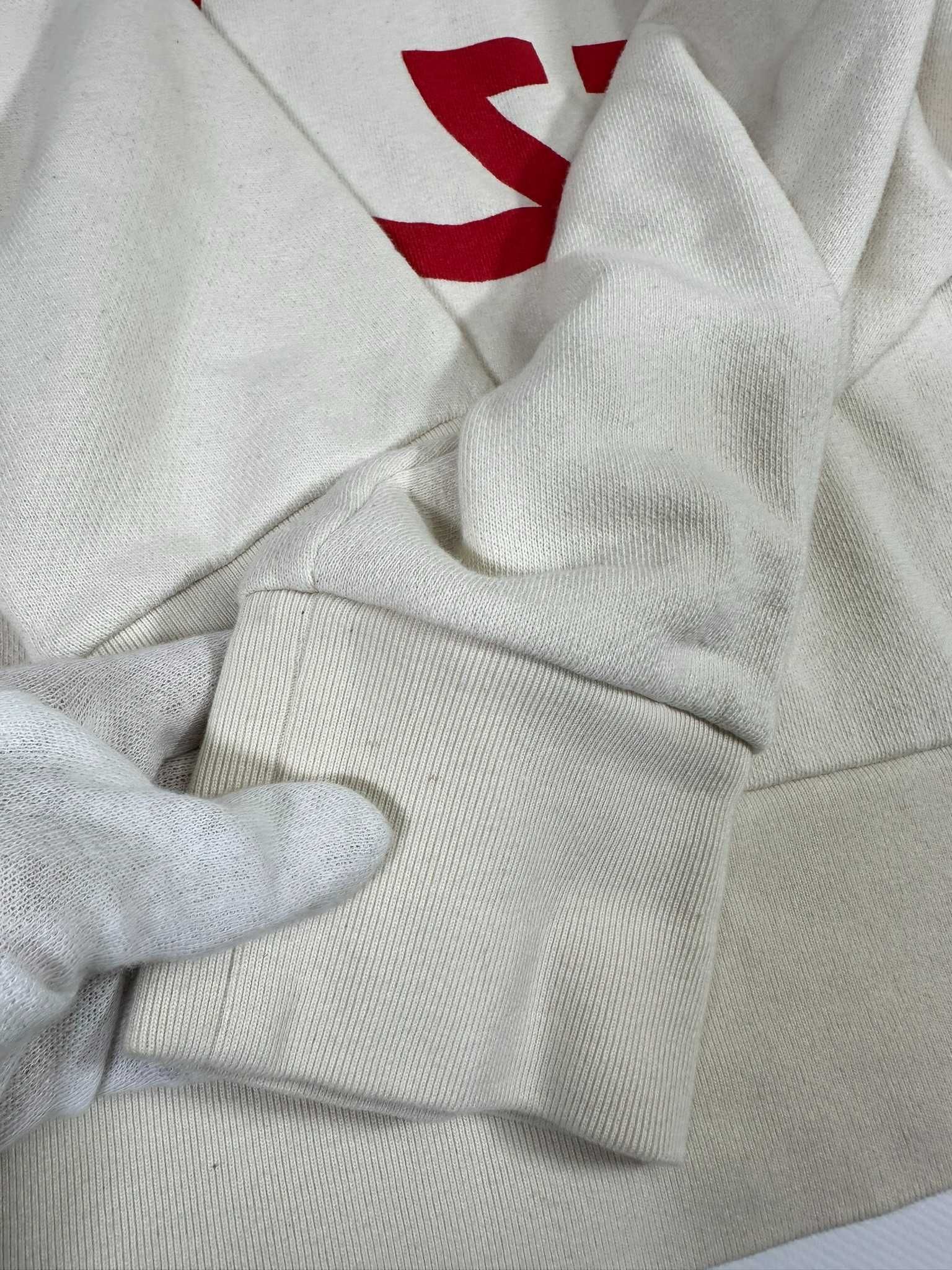 Oryginalna Bluza Gucci Hoodie Kremowa Interlocking G Logo
