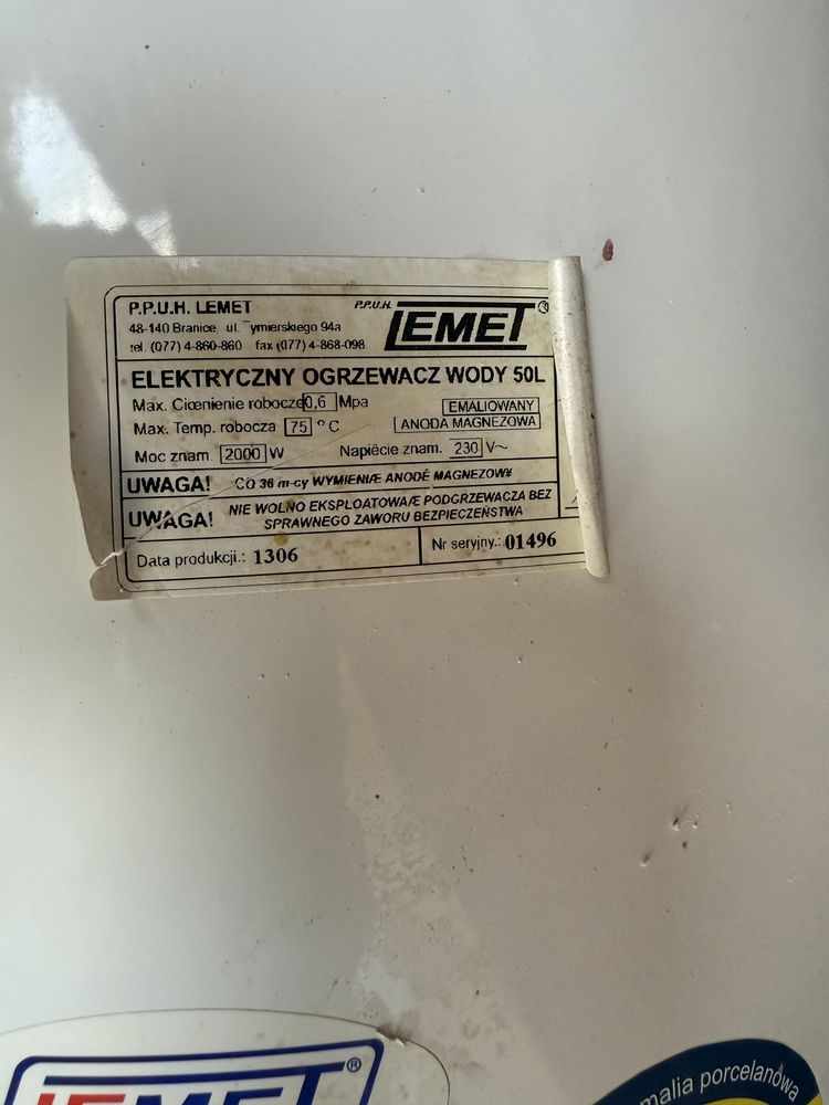Bojler Lemet 50l