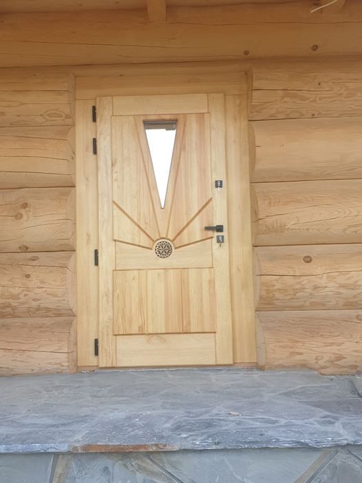 Drzwi drewniane Goralskie zewnętrzne wejściowe wewnetrzne G1