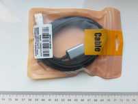 Przedłużacz USB 2.0, kabel długości 3m, 300cm, metalowe końcówki, plec