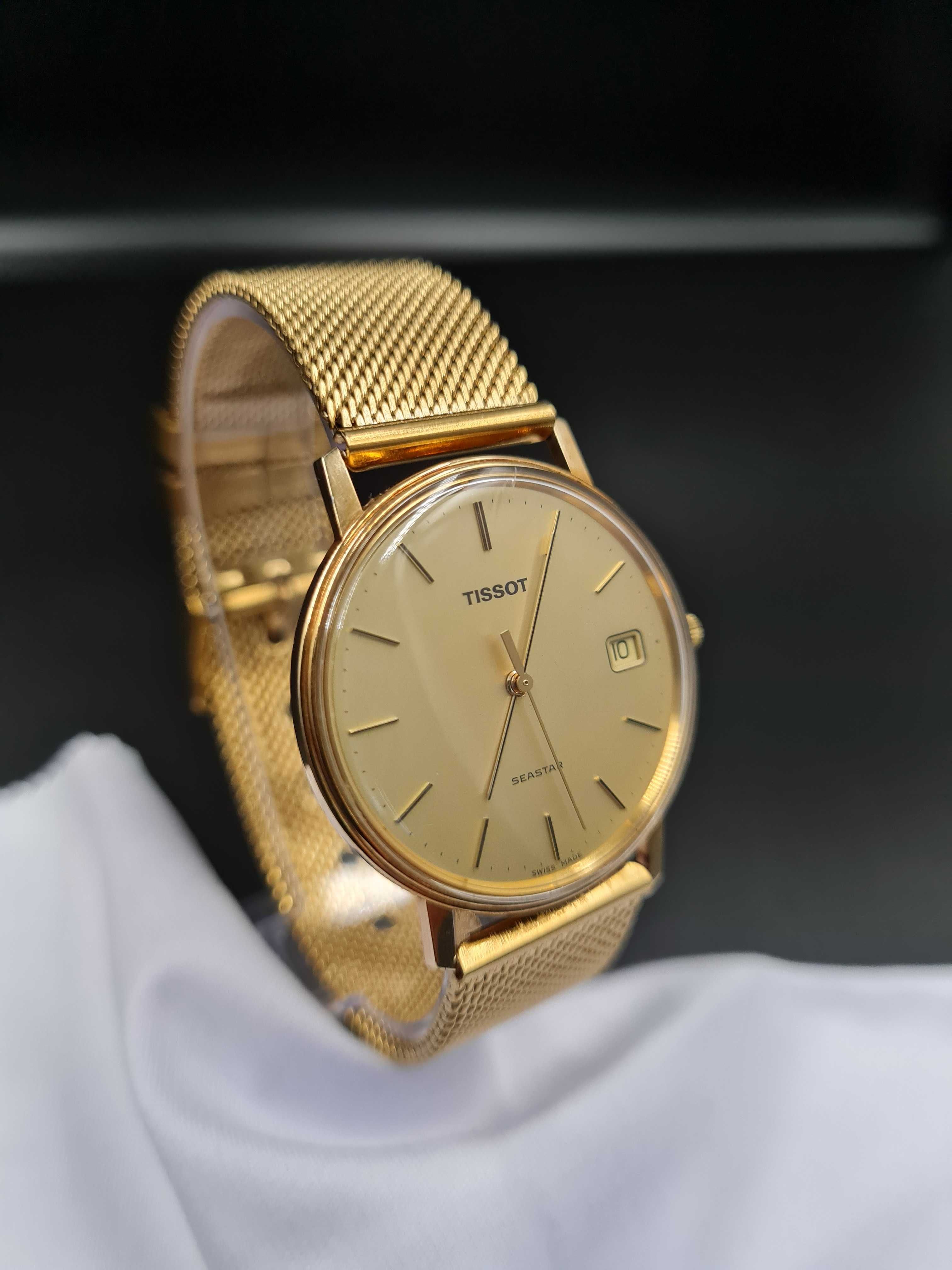Klasyczny  złoty zegarek Tissot 14ct Golden Seastar !!! OKAZJA !!!