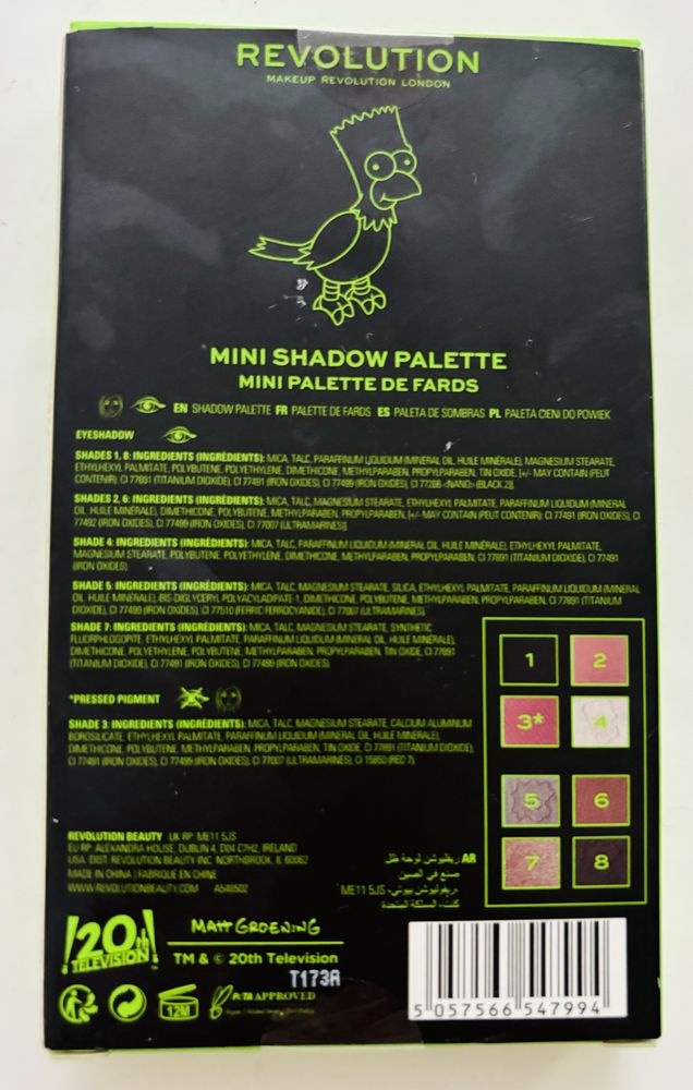 Make up Revolution paleta cieni The Simpsons NOWA i cień Douglas