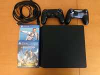 PlayStation 4 slim 500gb + 2 pady! Stan idealny!