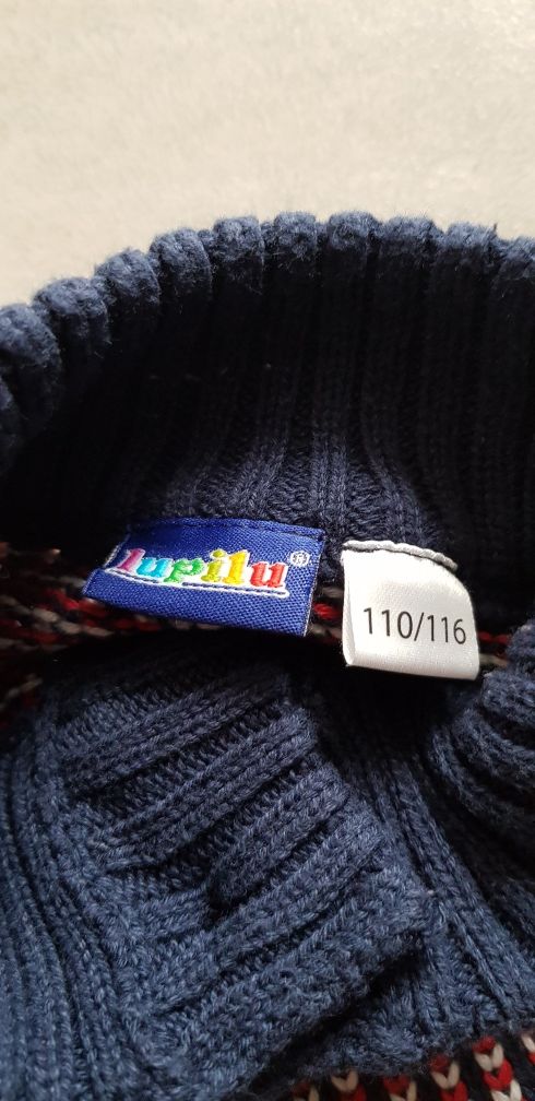 Ciepły sweterek zimowy chłopiec Lupilu 110/116