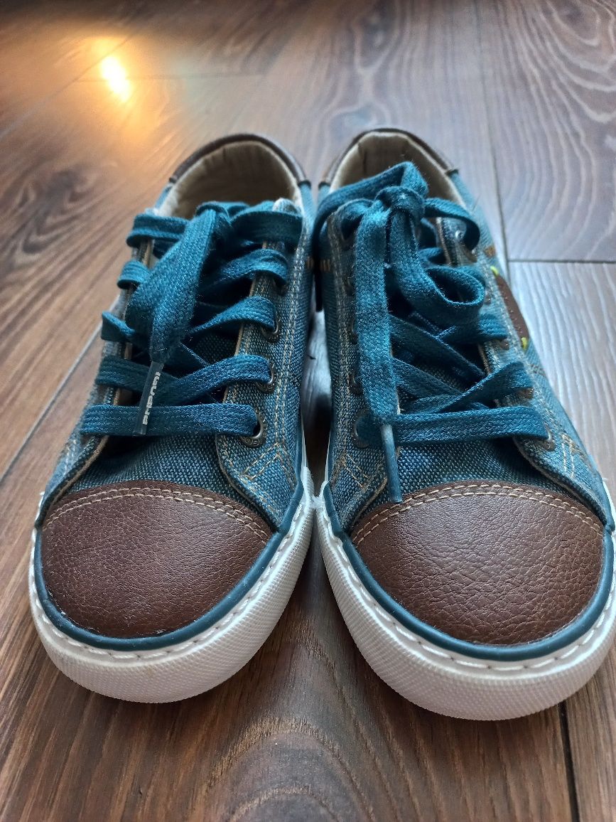 Juniorskie buty LUGAN JR 25123-BLUE CAMEL IGUANA