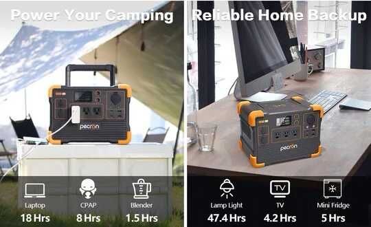 Зарядна станція Pecron E600LFP, 1200 Вт, 614 Вт/ EU