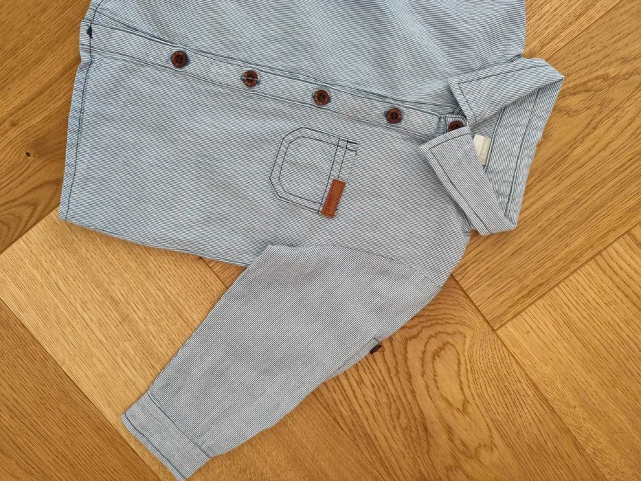 Zestaw 2szt- koszule 74 koszula niemowlęca chłopięca bawełniana